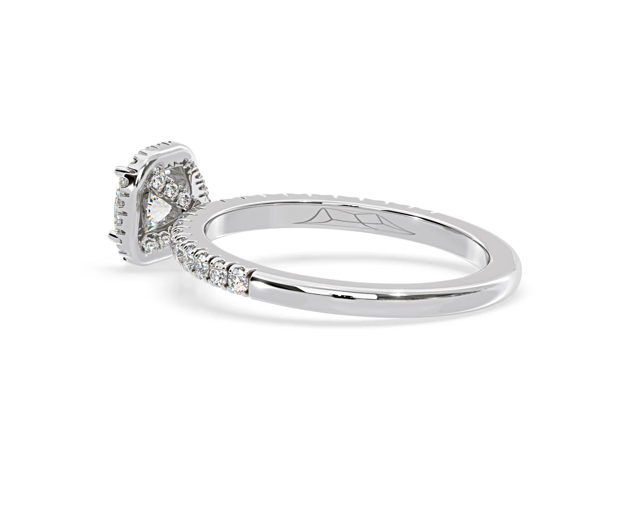 Beatrice Lab Diamond Halo Engagement Ring in Platinum 1ct F/VS1 - Image 115