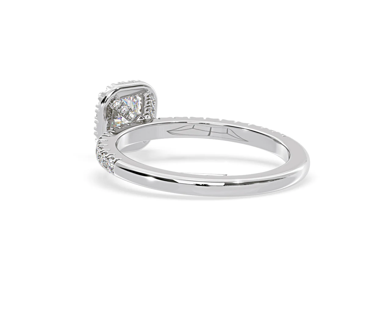 Beatrice Lab Diamond Halo Engagement Ring in Platinum 1ct F/VS1 - Image 120
