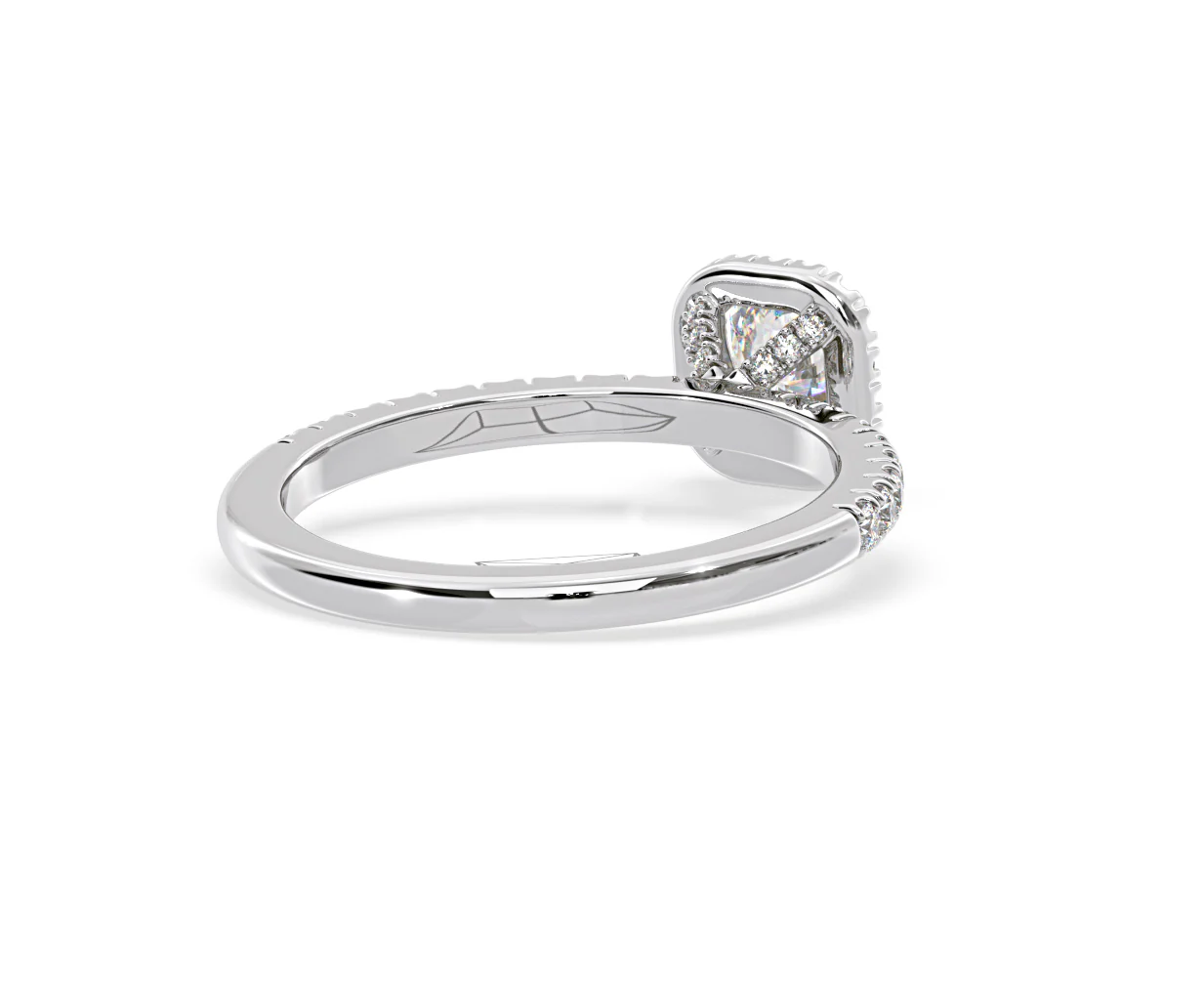 Beatrice Lab Diamond Halo Engagement Ring in Platinum 1ct F/VS1 - Image 134