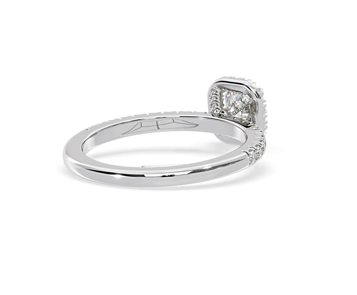 Beatrice Lab Diamond Halo Engagement Ring in Platinum 1ct F/VS1 - Image 135