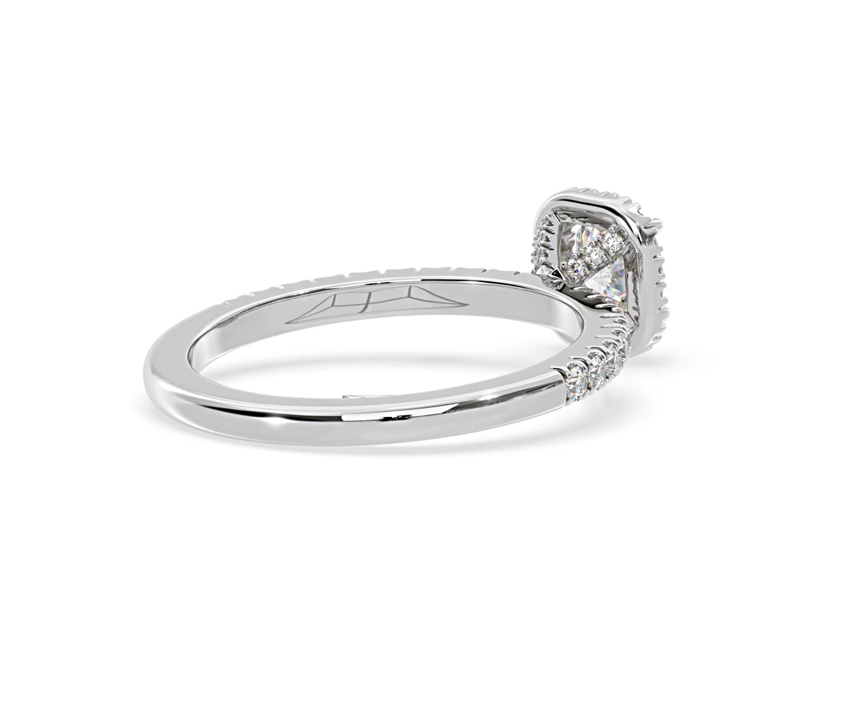 Beatrice Lab Diamond Halo Engagement Ring in Platinum 1ct F/VS1 - Image 137