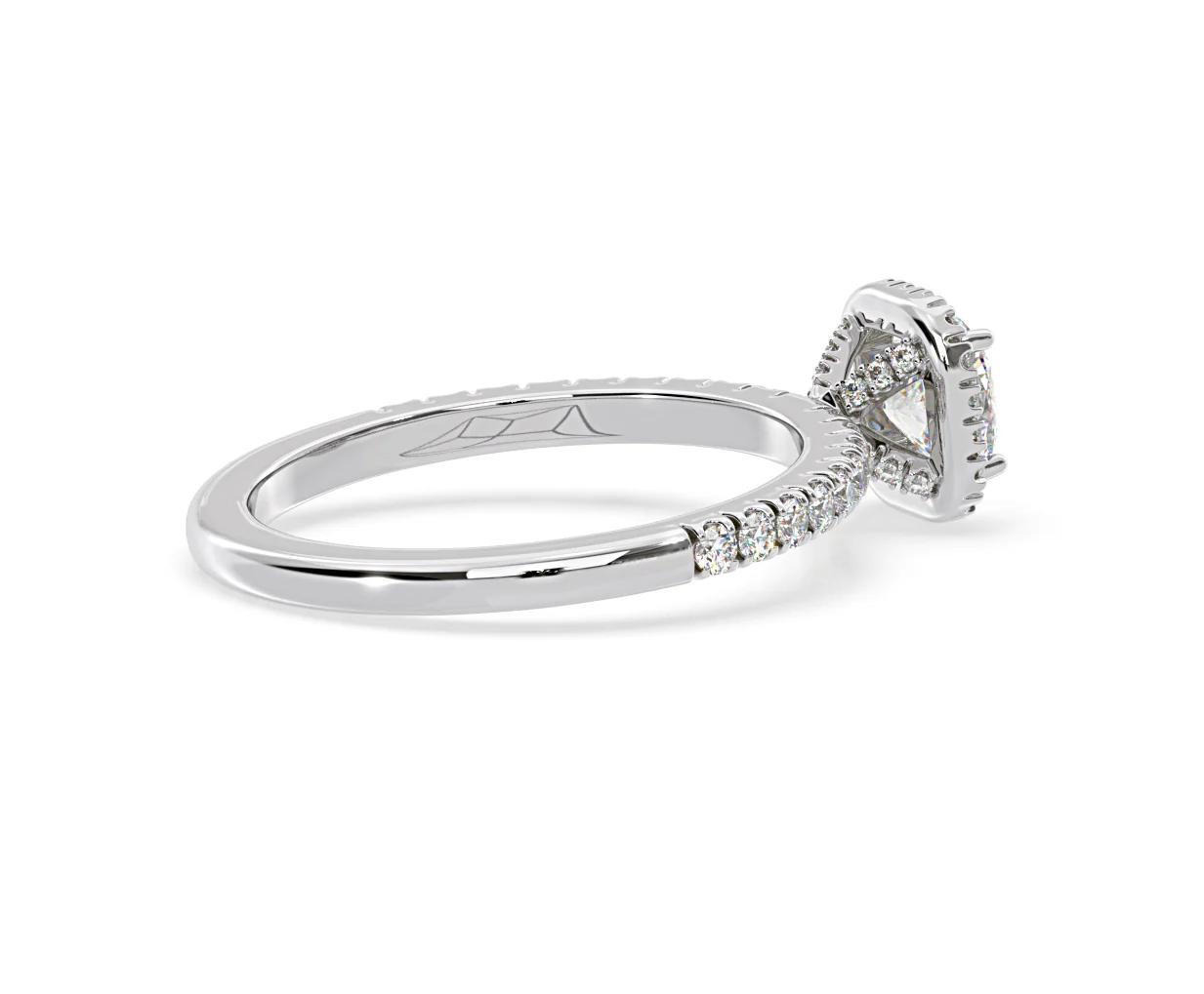 Beatrice Lab Diamond Halo Engagement Ring in Platinum 1ct F/VS1 - Image 141