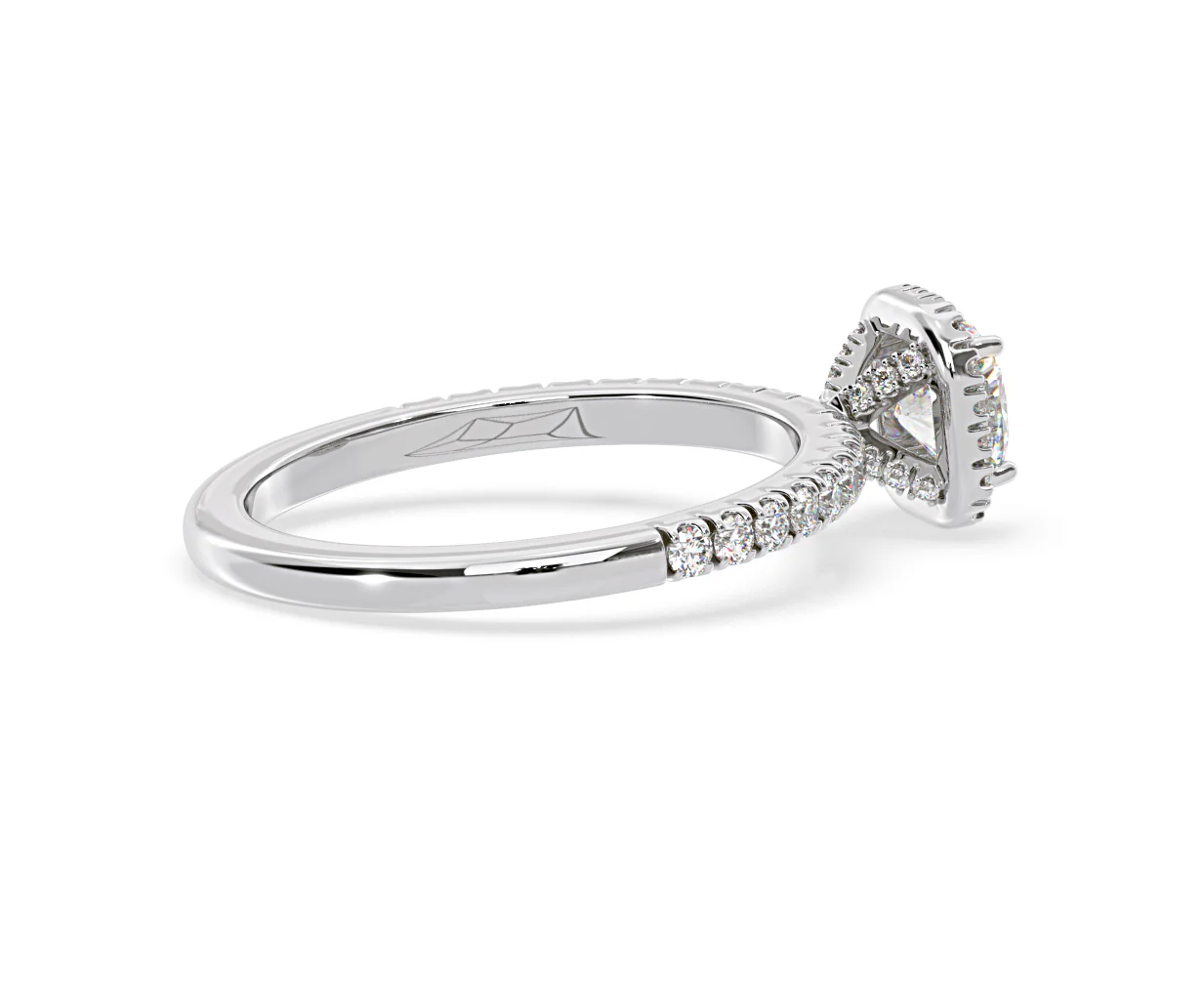 Beatrice Lab Diamond Halo Engagement Ring in Platinum 1ct F/VS1 - Image 142