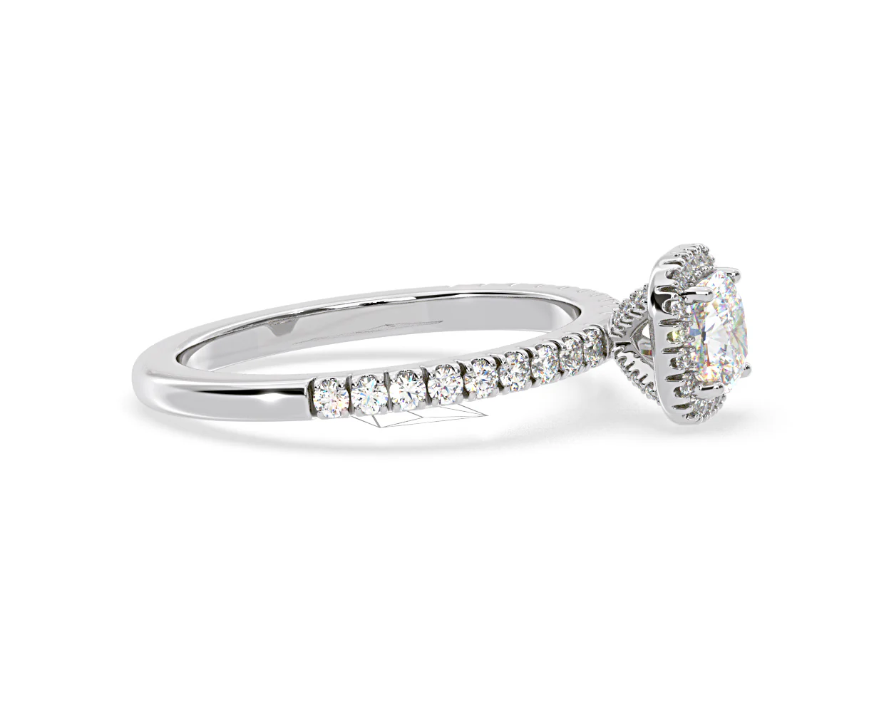Beatrice Lab Diamond Halo Engagement Ring in Platinum 1ct F/VS1 - Image 151