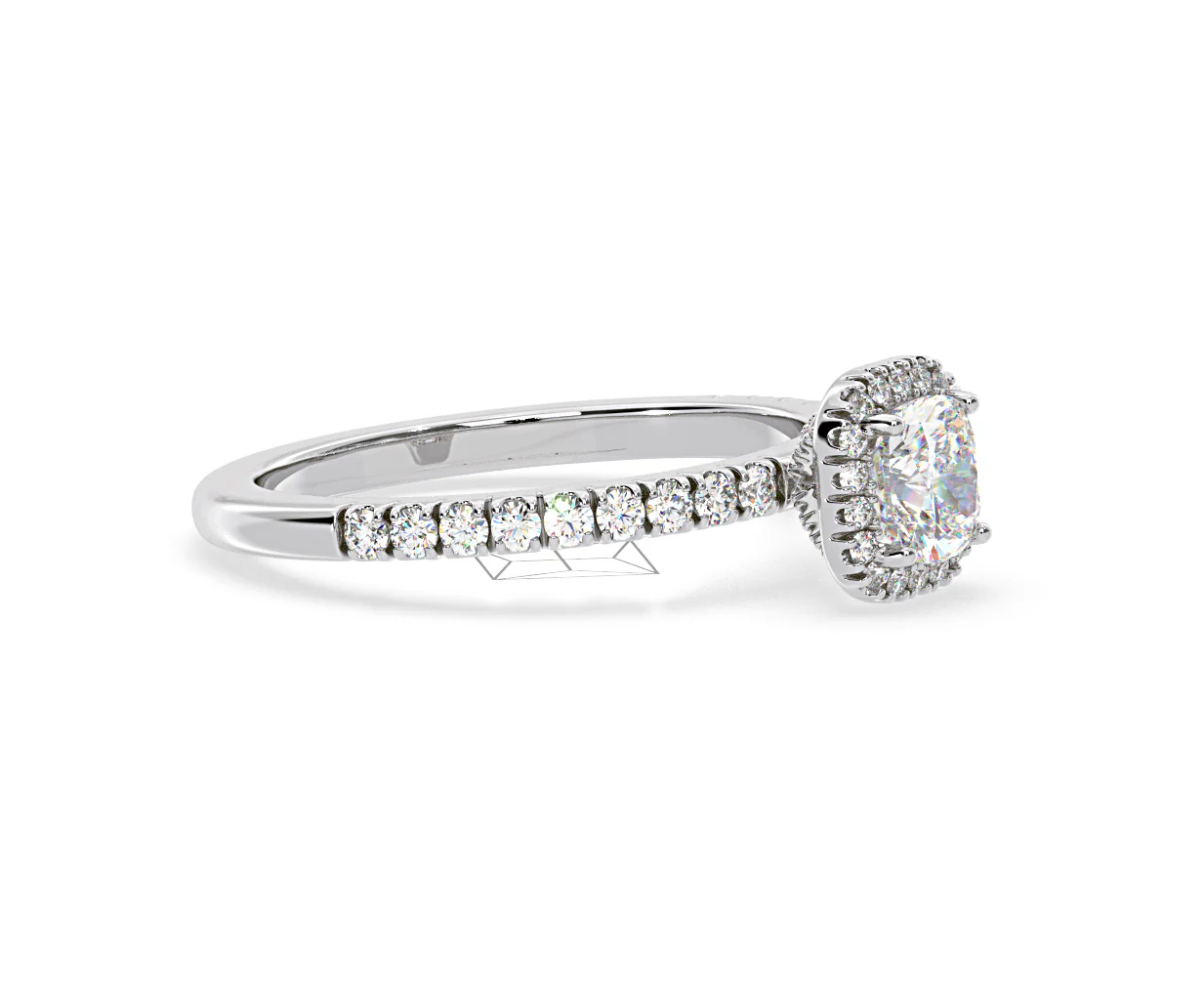 Beatrice Lab Diamond Halo Engagement Ring in Platinum 1ct F/VS1 - Image 155