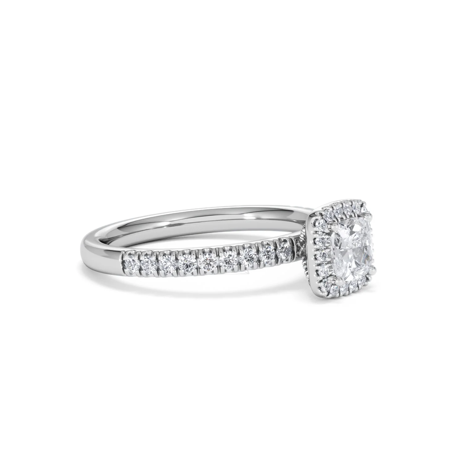 Beatrice Lab Diamond Halo Engagement Ring in Platinum 1ct F/VS1 - Image 19