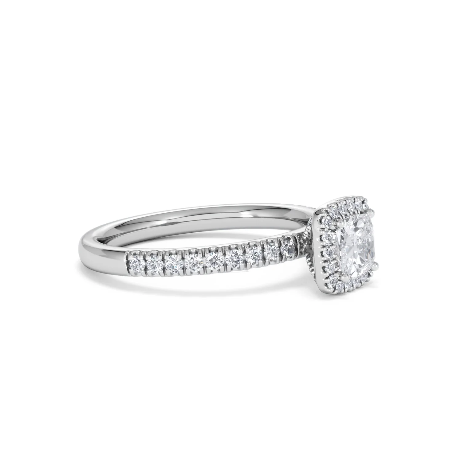 Beatrice Lab Diamond Halo Engagement Ring in Platinum 1ct F/VS1 - Image 20
