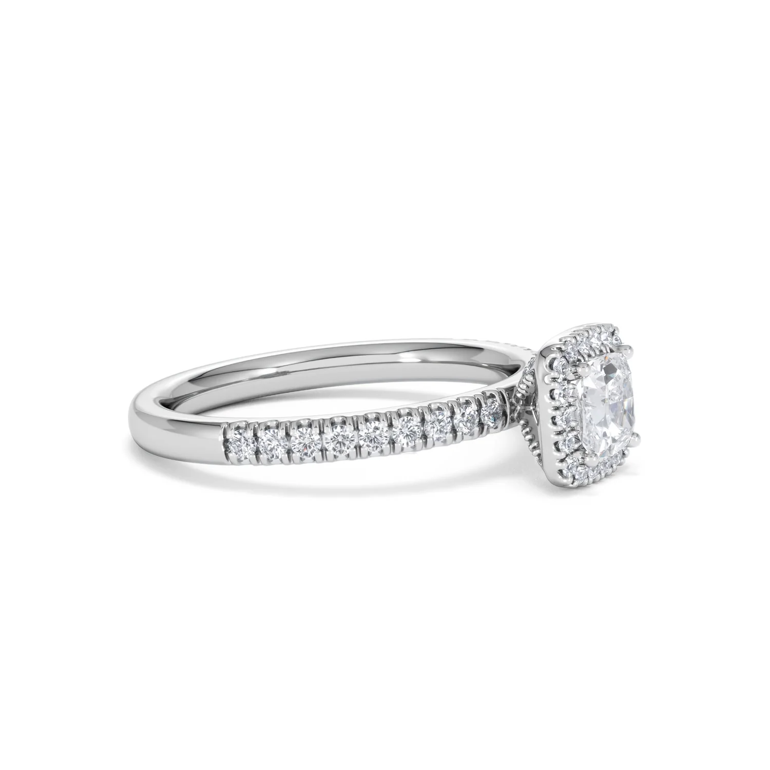 Beatrice Lab Diamond Halo Engagement Ring in Platinum 1ct F/VS1 - Image 21