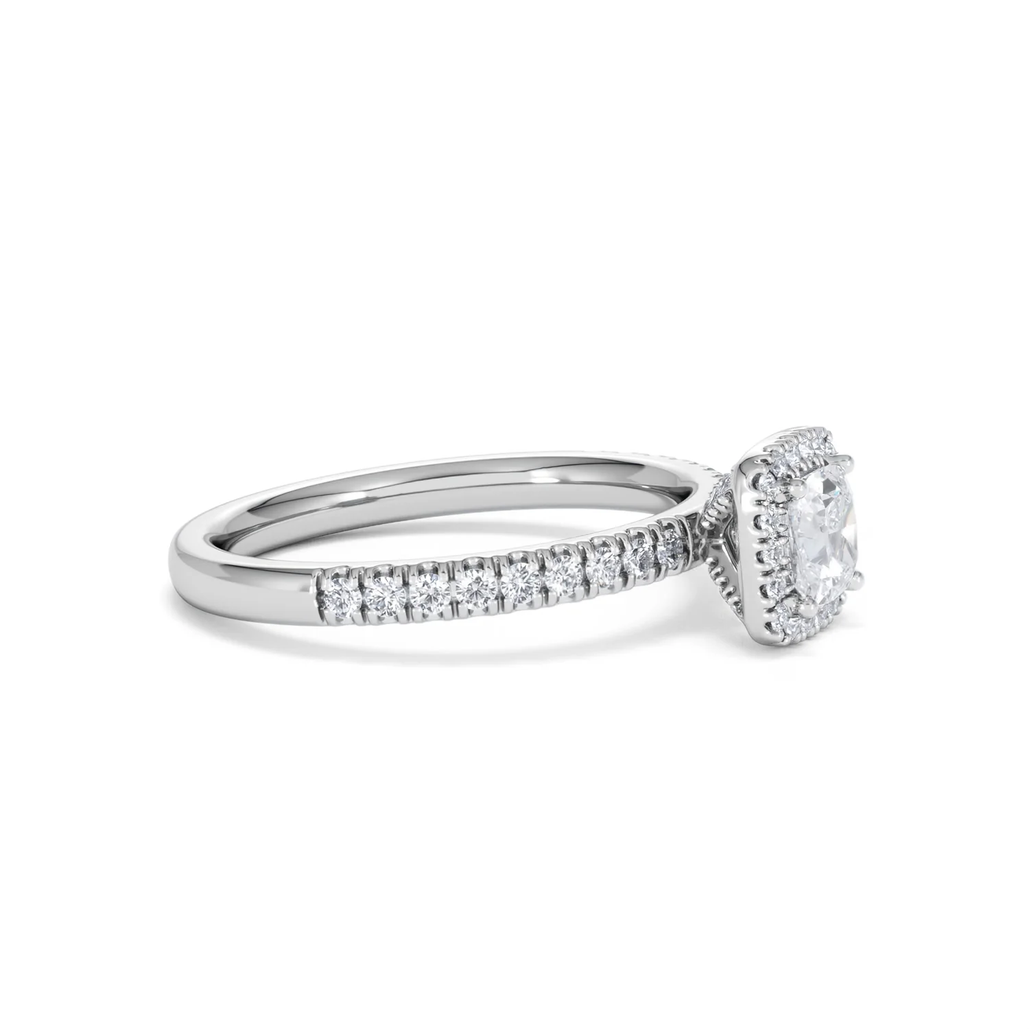 Beatrice Lab Diamond Halo Engagement Ring in Platinum 1ct F/VS1 - Image 22