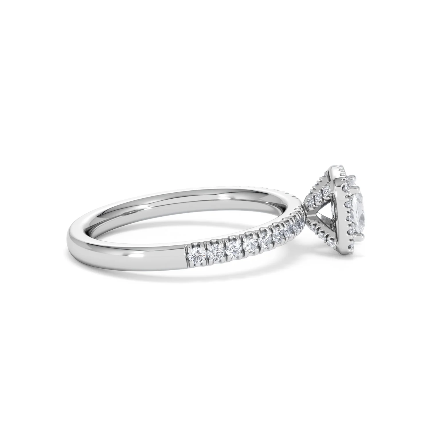Beatrice Lab Diamond Halo Engagement Ring in Platinum 1ct F/VS1 - Image 28