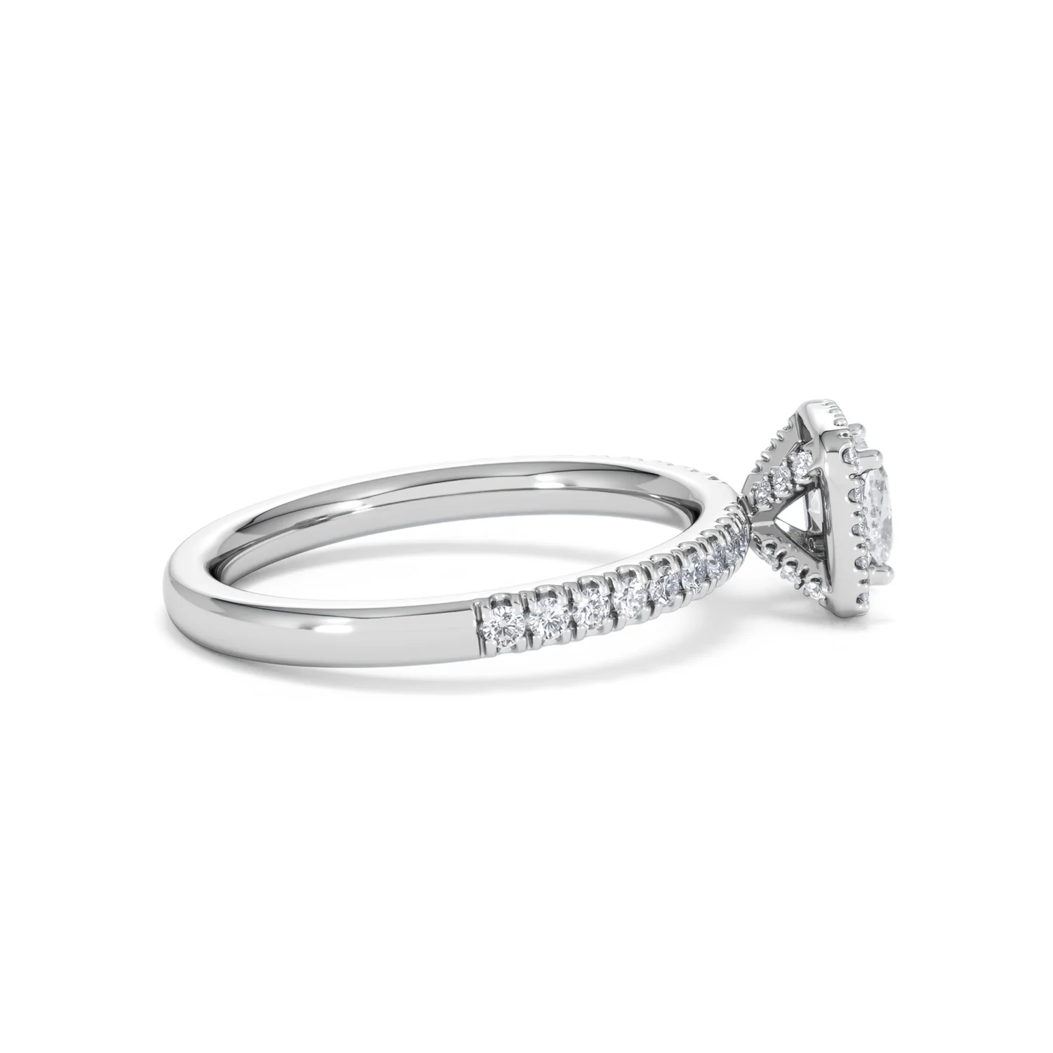 Beatrice Lab Diamond Halo Engagement Ring in Platinum 1ct F/VS1 - Image 29
