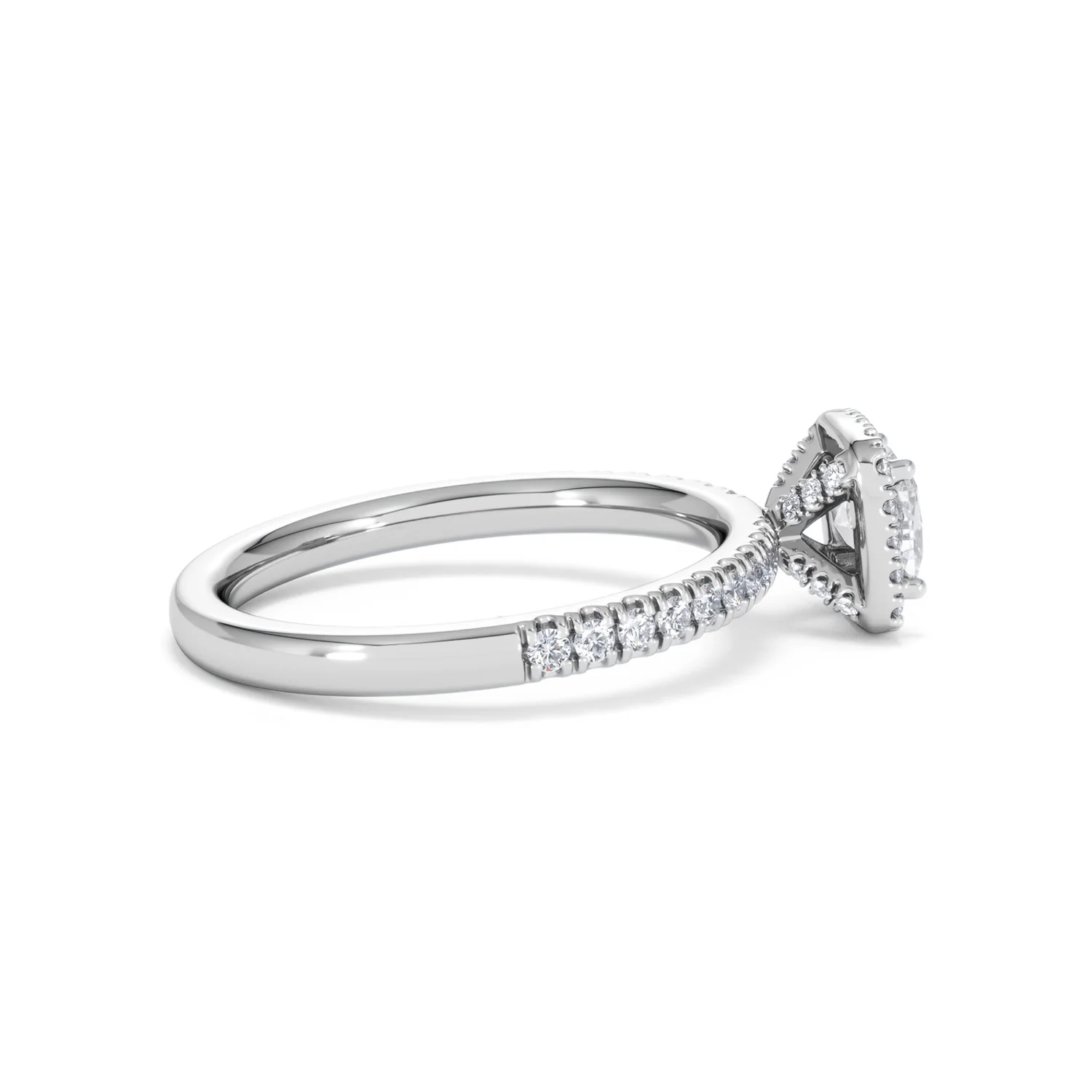 Beatrice Lab Diamond Halo Engagement Ring in Platinum 1ct F/VS1 - Image 30