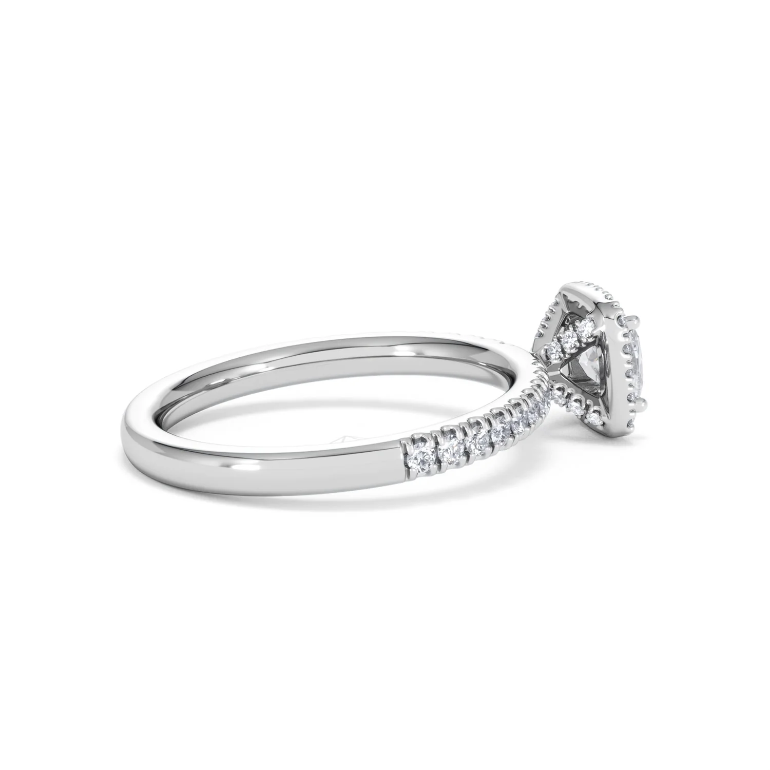 Beatrice Lab Diamond Halo Engagement Ring in Platinum 1ct F/VS1 - Image 32