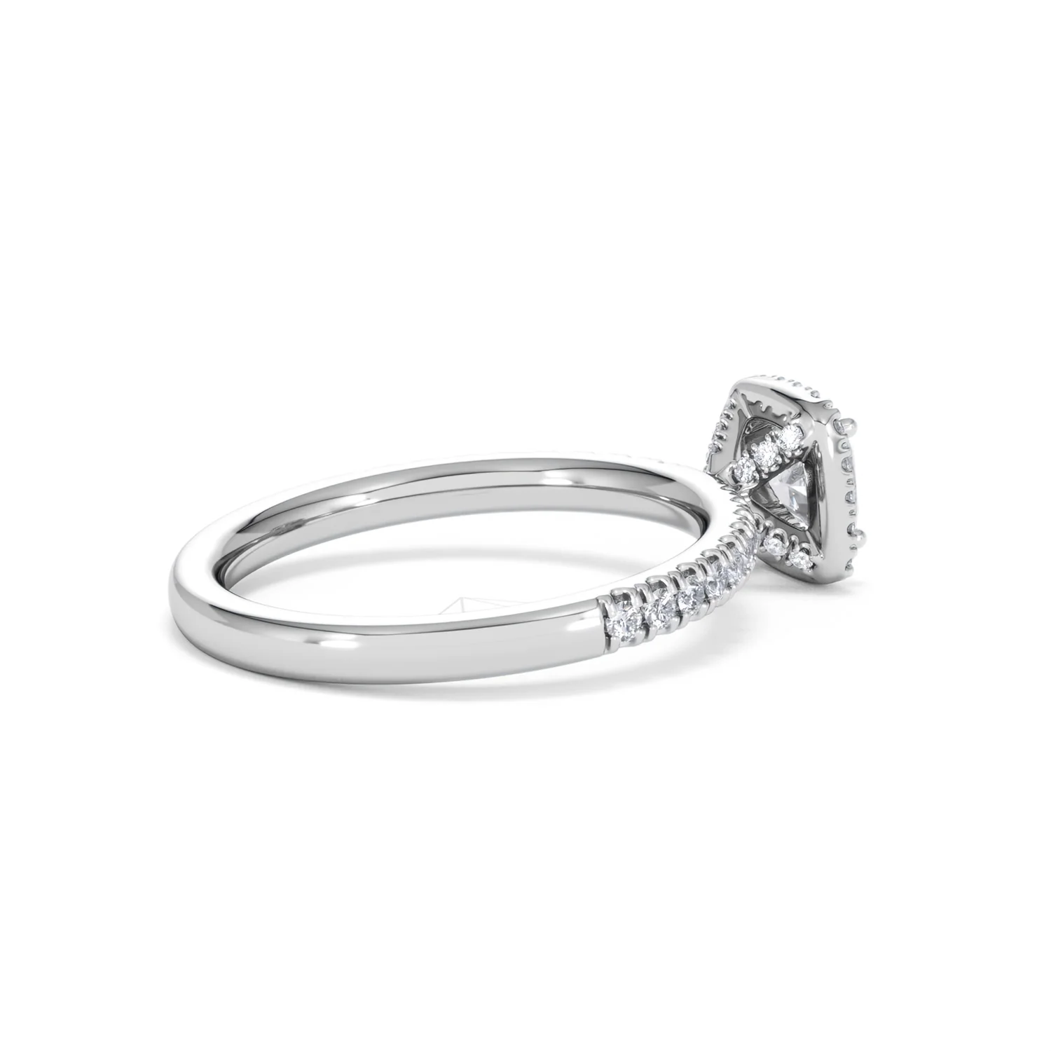 Beatrice Lab Diamond Halo Engagement Ring in Platinum 1ct F/VS1 - Image 34