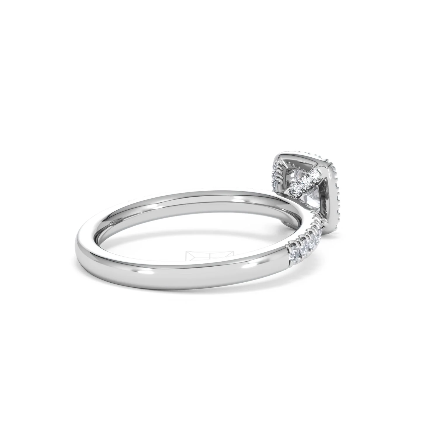 Beatrice Lab Diamond Halo Engagement Ring in Platinum 1ct F/VS1 - Image 38