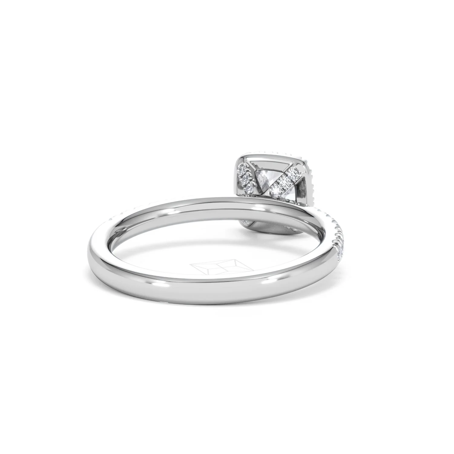 Beatrice Lab Diamond Halo Engagement Ring in Platinum 1ct F/VS1 - Image 43