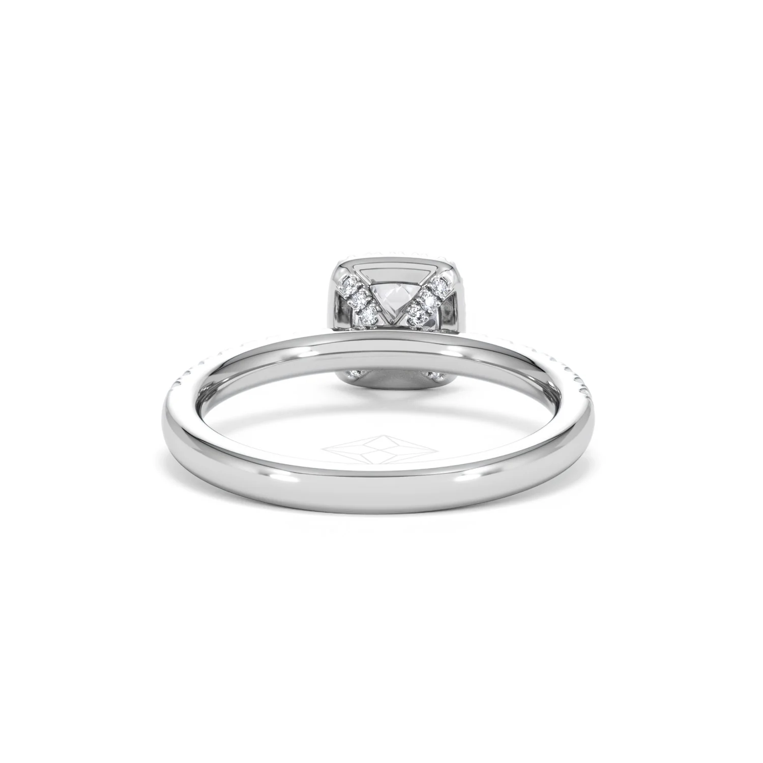 Beatrice Lab Diamond Halo Engagement Ring in Platinum 1ct F/VS1 - Image 47