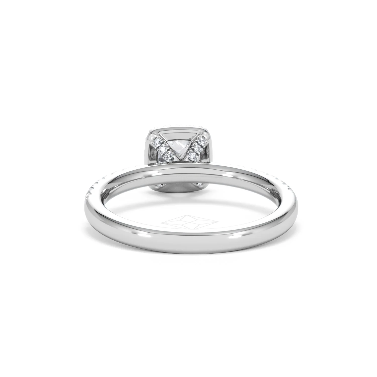 Beatrice Lab Diamond Halo Engagement Ring in Platinum 1ct F/VS1 - Image 49