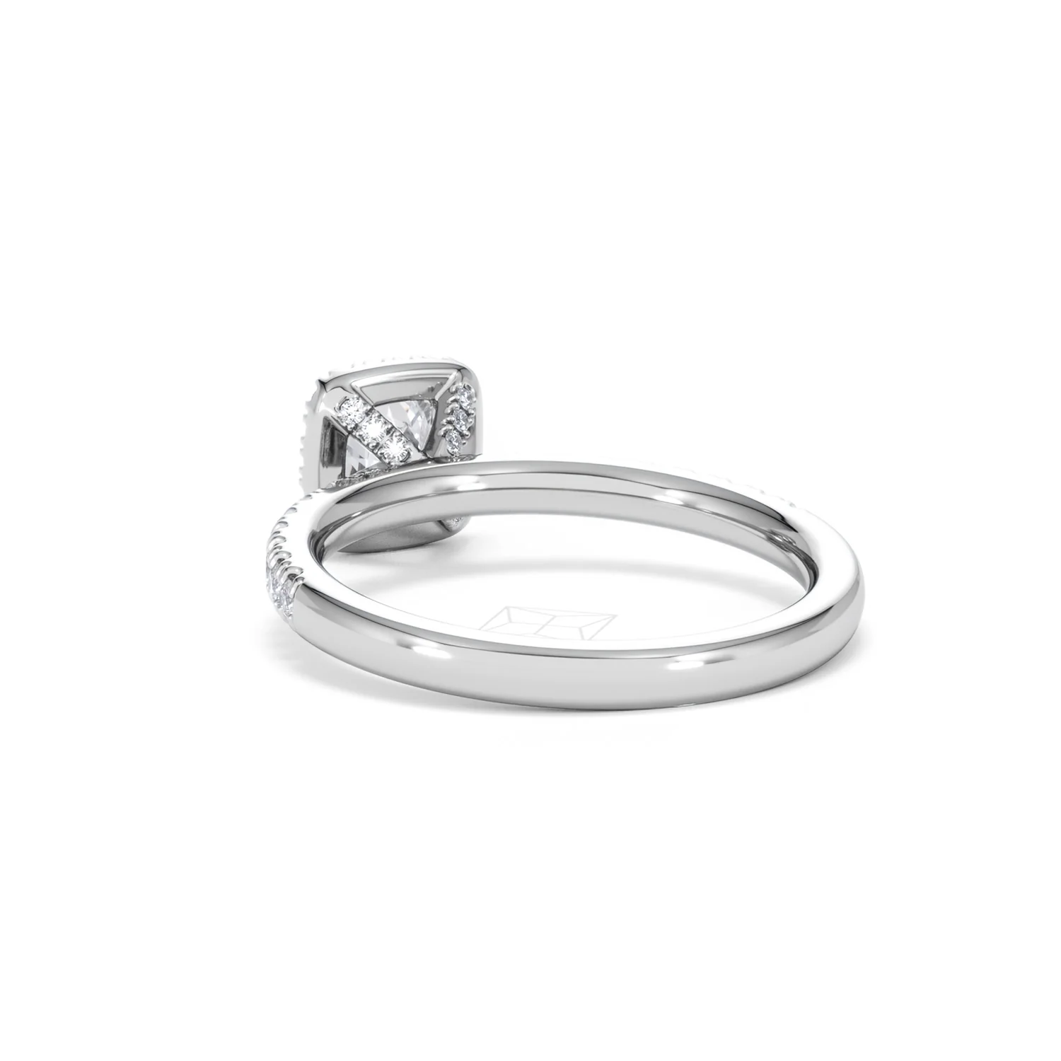 Beatrice Lab Diamond Halo Engagement Ring in Platinum 1ct F/VS1 - Image 54