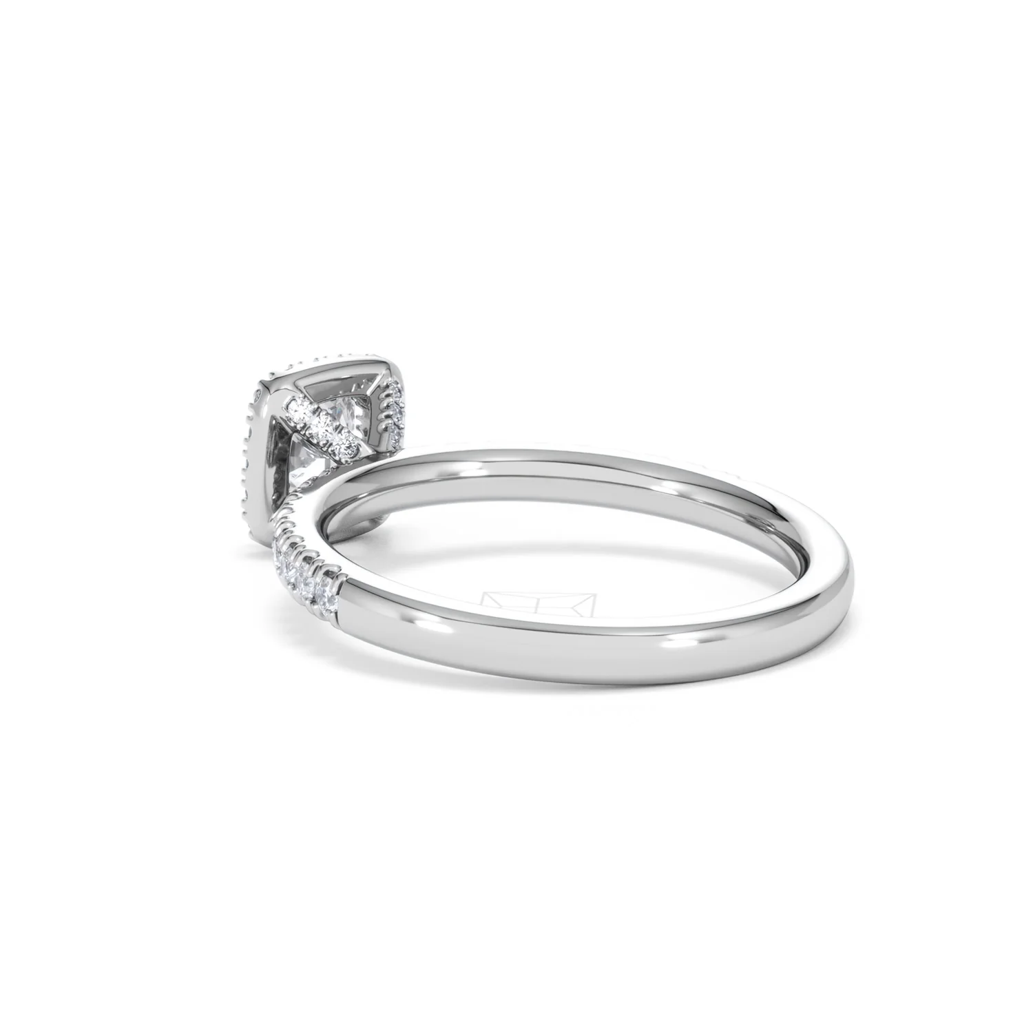 Beatrice Lab Diamond Halo Engagement Ring in Platinum 1ct F/VS1 - Image 57