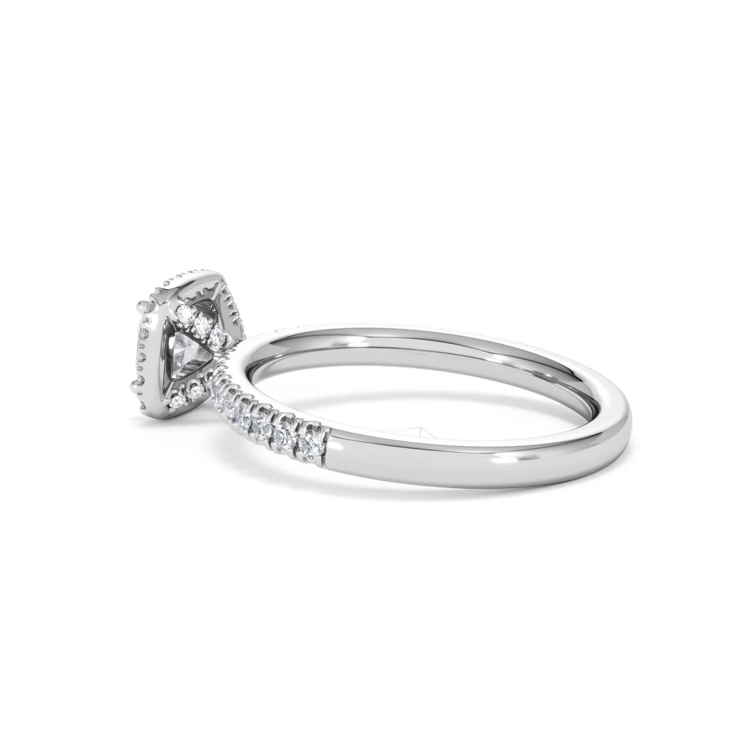 Beatrice Lab Diamond Halo Engagement Ring in Platinum 1ct F/VS1 - Image 62