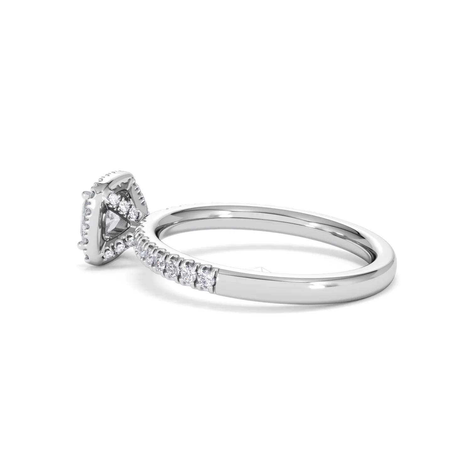 Beatrice Lab Diamond Halo Engagement Ring in Platinum 1ct F/VS1 - Image 63
