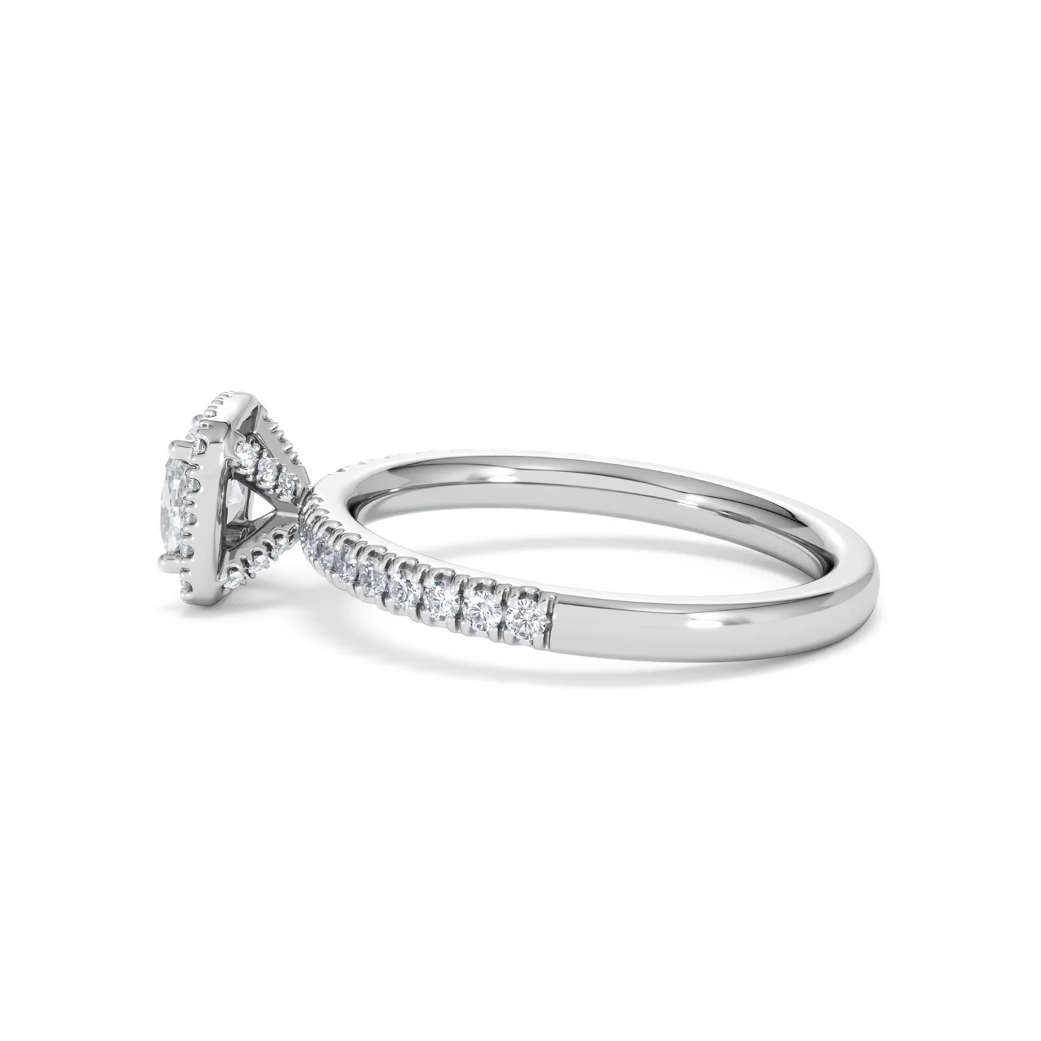 Beatrice Lab Diamond Halo Engagement Ring in Platinum 1ct F/VS1 - Image 66