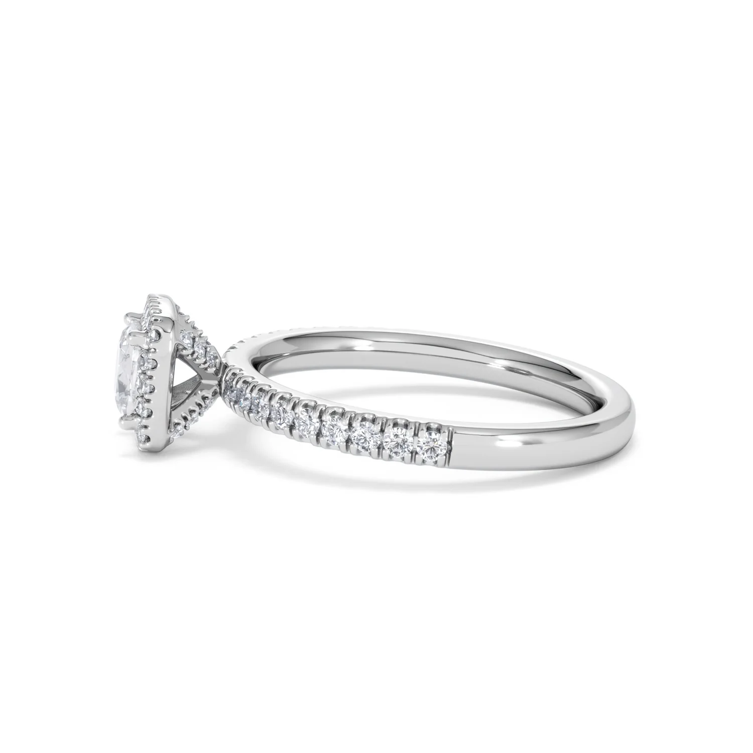 Beatrice Lab Diamond Halo Engagement Ring in Platinum 1ct F/VS1 - Image 69