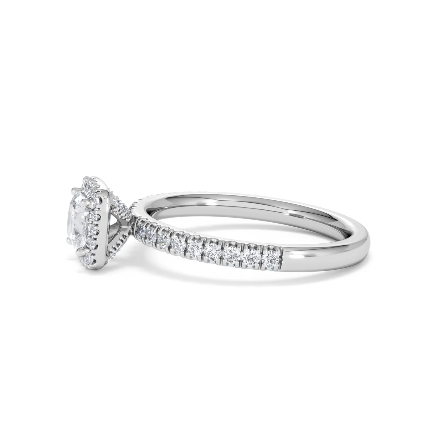 Beatrice Lab Diamond Halo Engagement Ring in Platinum 1ct F/VS1 - Image 71