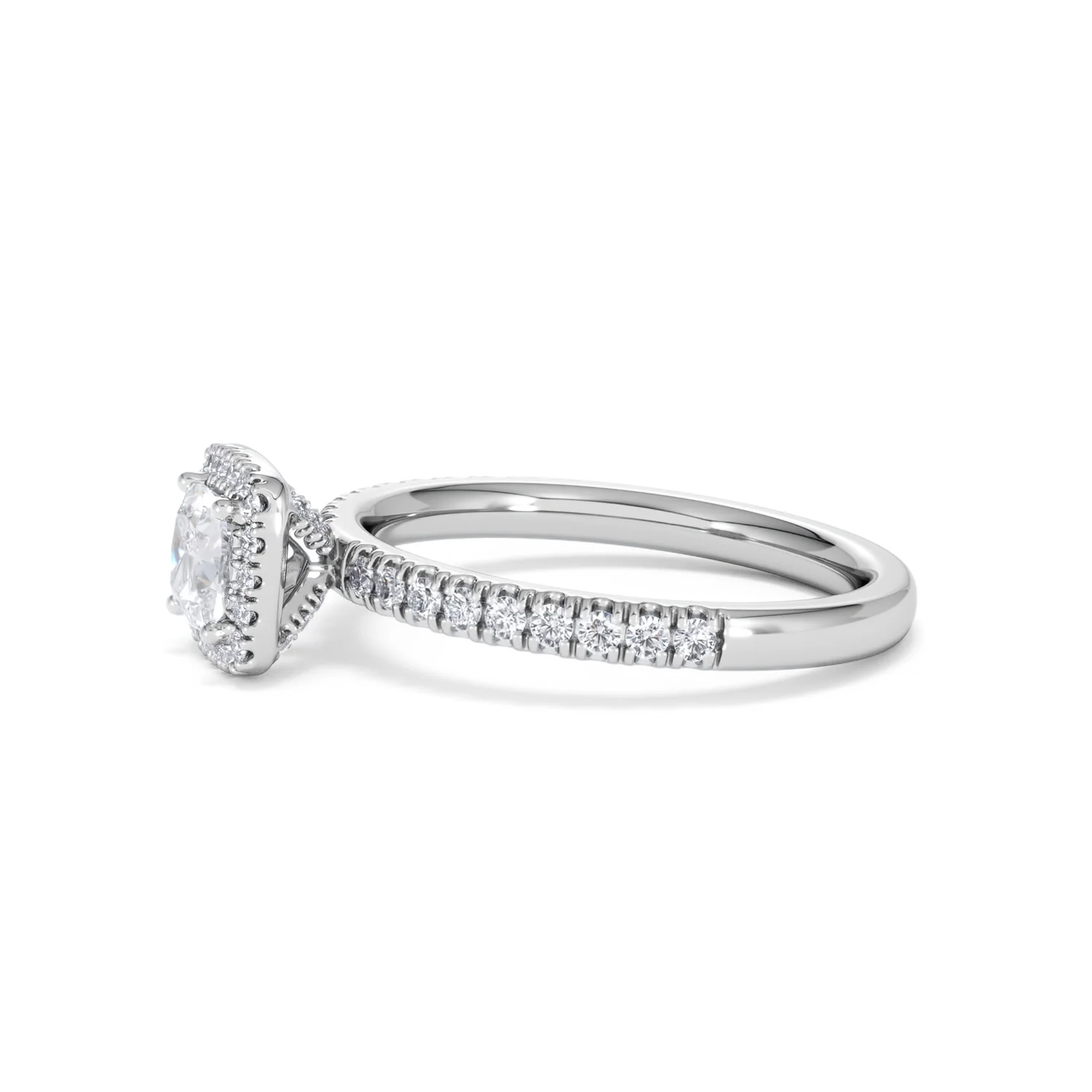 Beatrice Lab Diamond Halo Engagement Ring in Platinum 1ct F/VS1 - Image 72