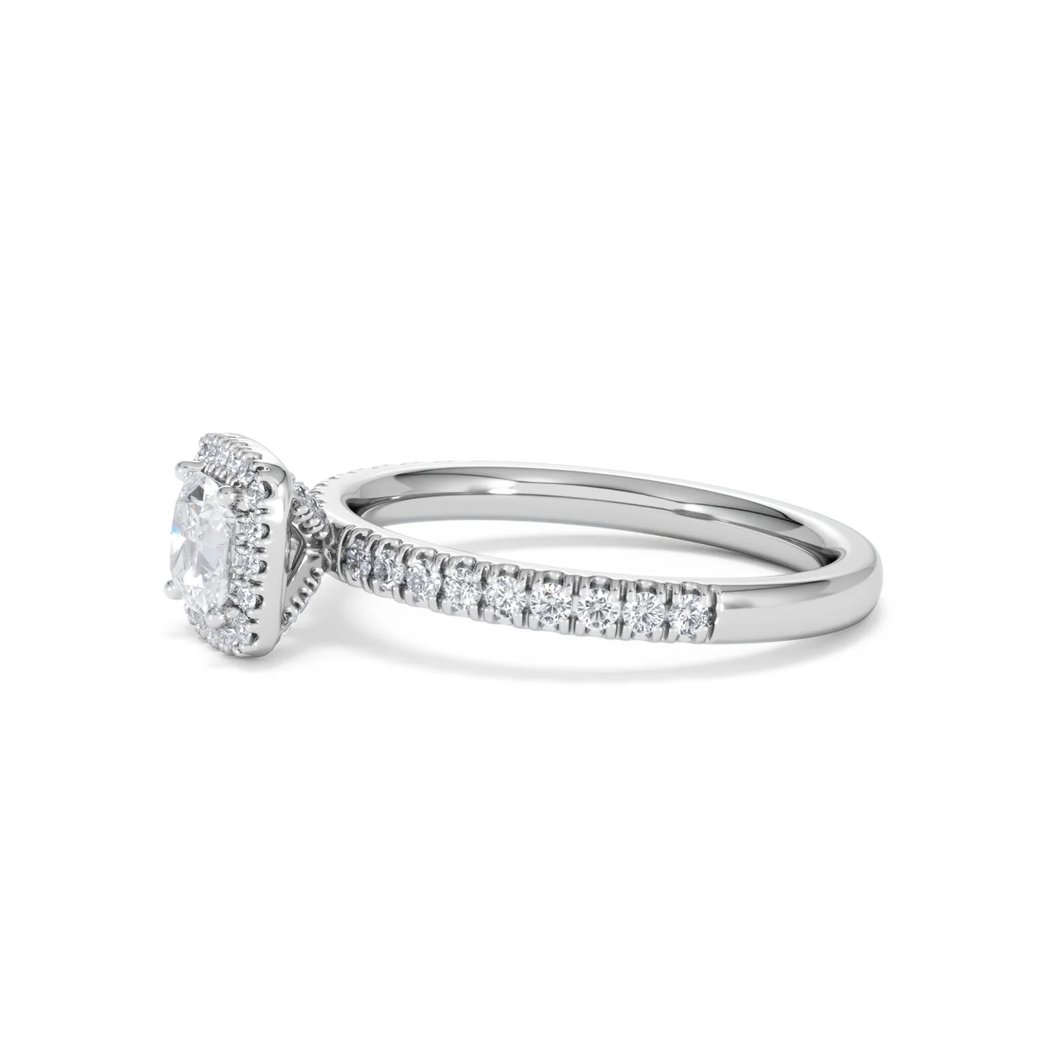 Beatrice Lab Diamond Halo Engagement Ring in Platinum 1ct F/VS1 - Image 73