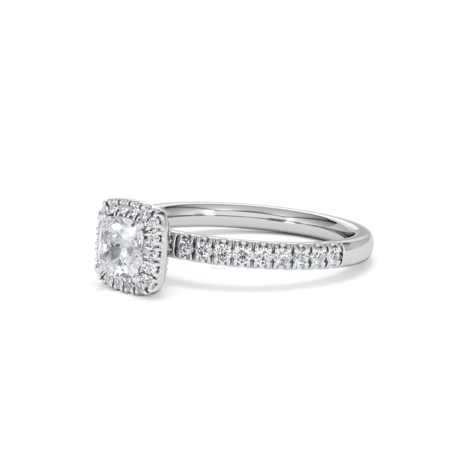 Beatrice Lab Diamond Halo Engagement Ring in Platinum 1ct F/VS1 - Image 78