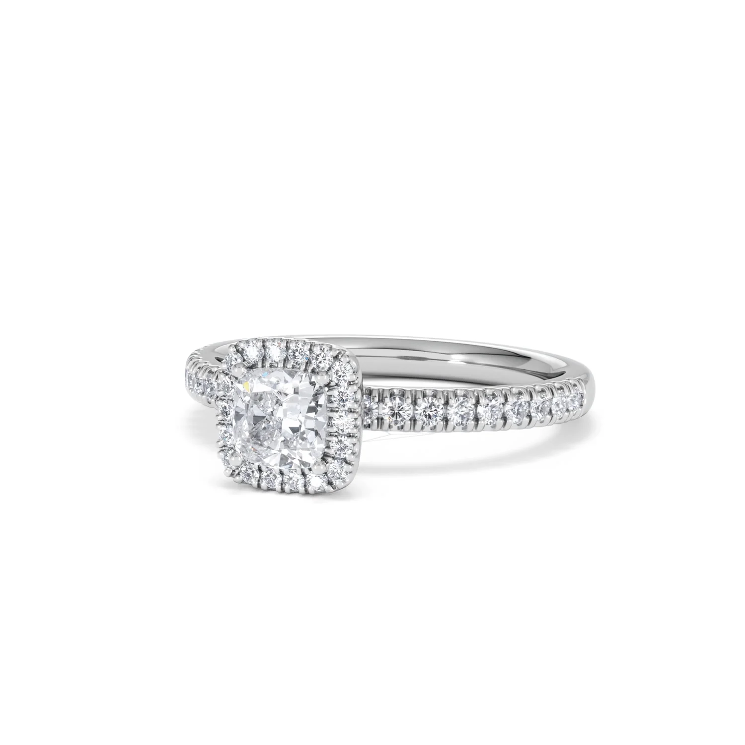 Beatrice Lab Diamond Halo Engagement Ring in Platinum 1ct F/VS1 - Image 83