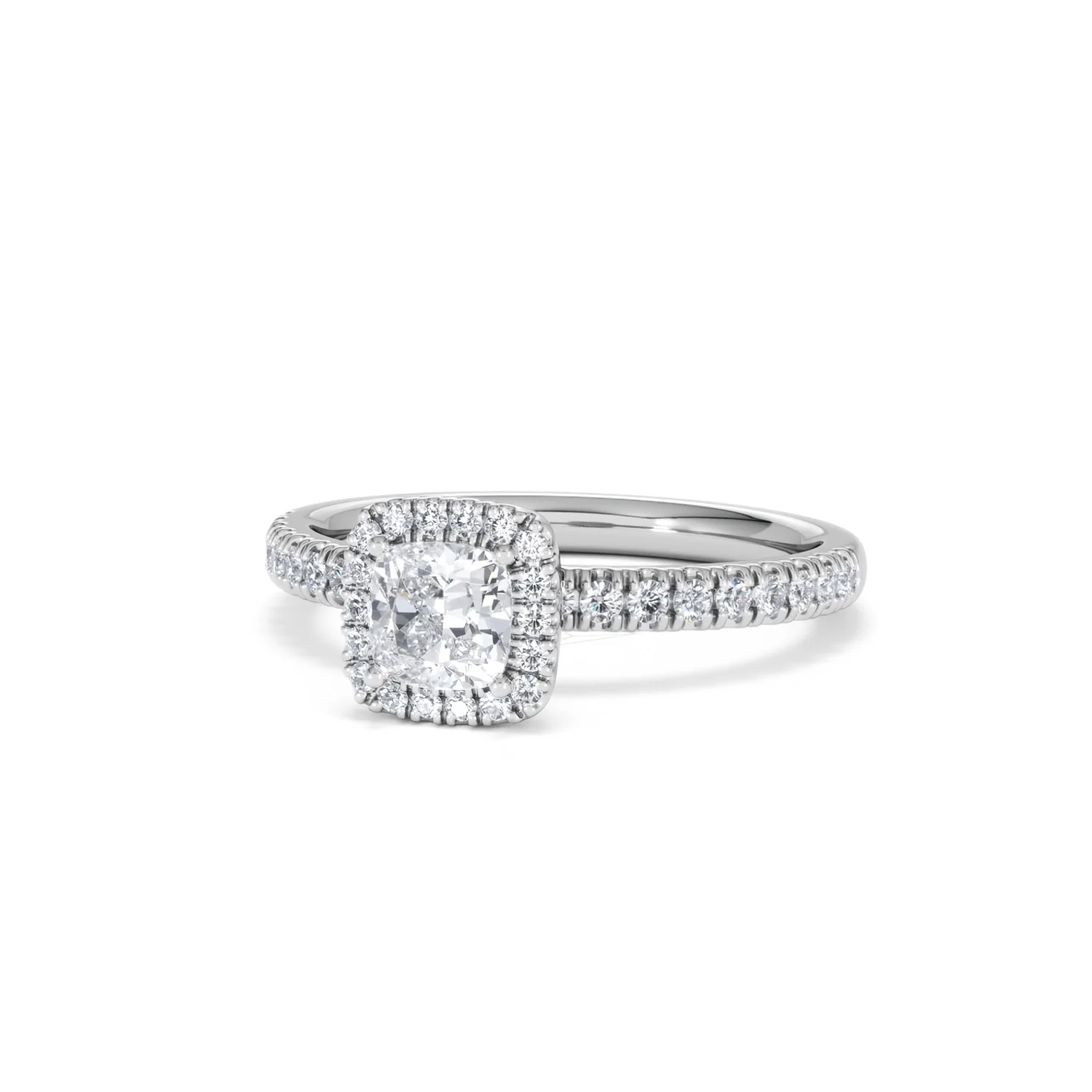 Beatrice Lab Diamond Halo Engagement Ring in Platinum 1ct F/VS1 - Image 84