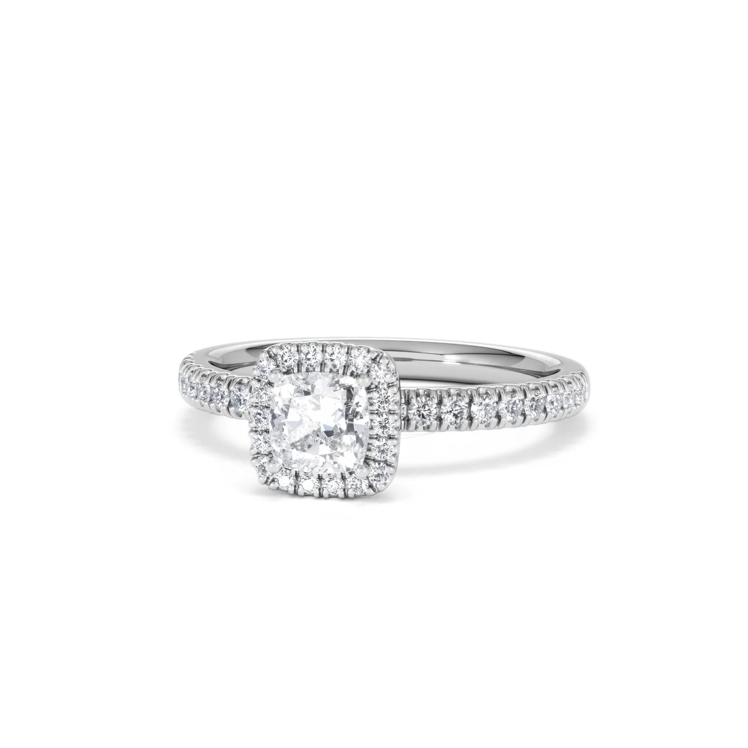 Beatrice Lab Diamond Halo Engagement Ring in Platinum 1ct F/VS1 - Image 85