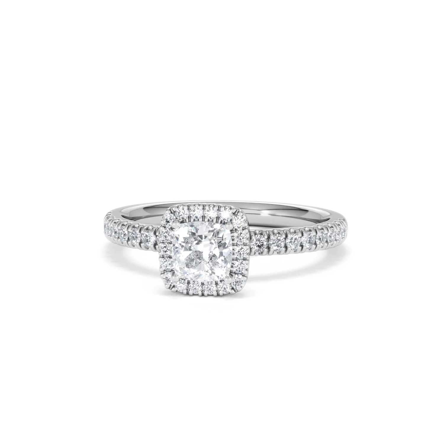 Beatrice Lab Diamond Halo Engagement Ring in Platinum 1ct F/VS1 - Image 86
