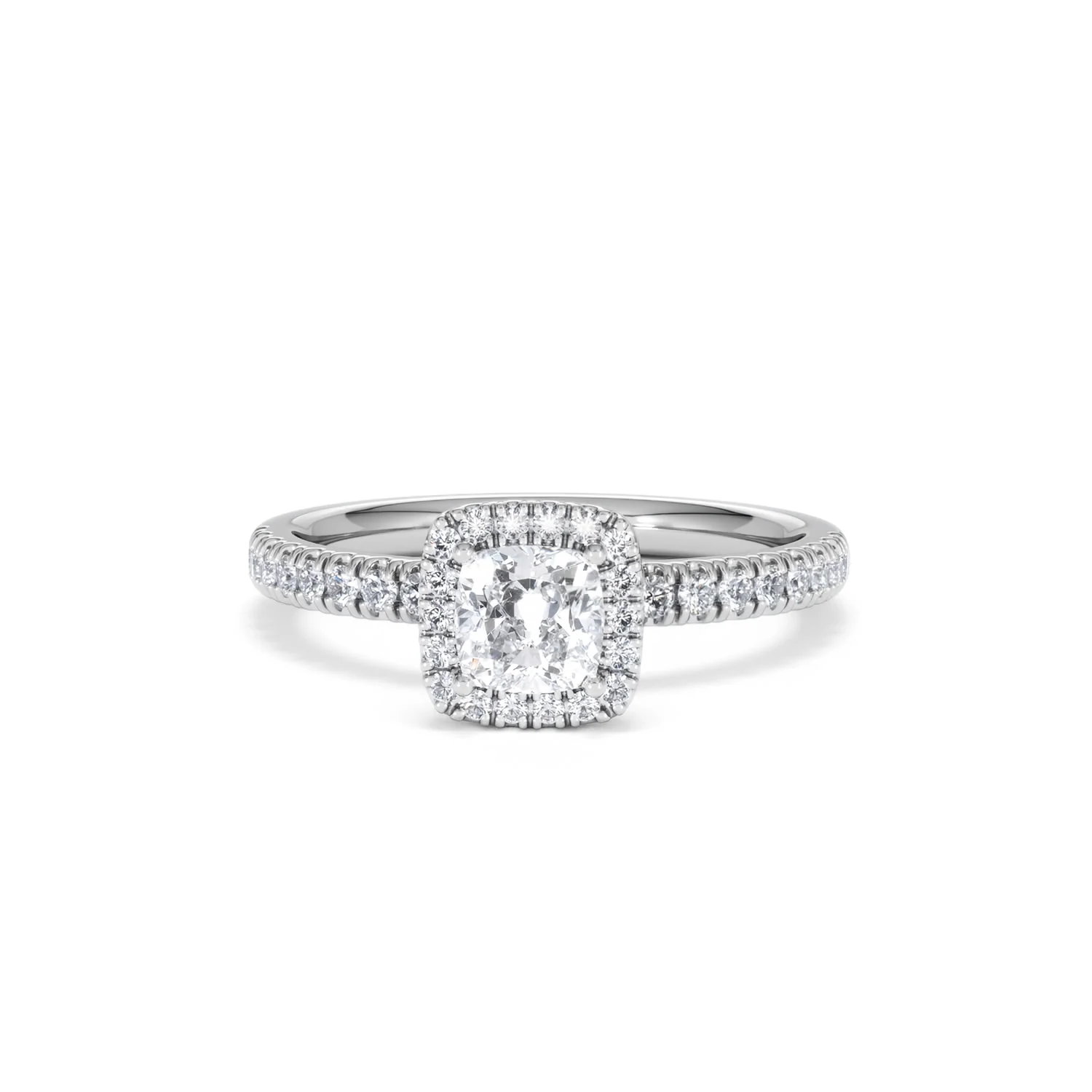 Beatrice Lab Diamond Halo Engagement Ring in Platinum 1ct F/VS1 - Image 87