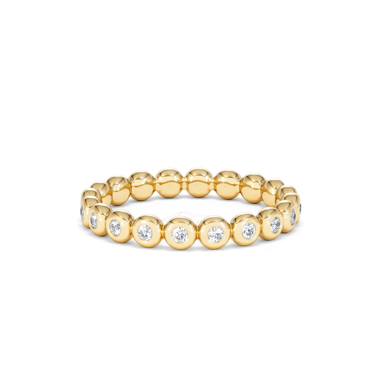 Bezel-Set Eternity Lab Diamond Ring 0.33ct in 18K Gold Vermeil - Image 13
