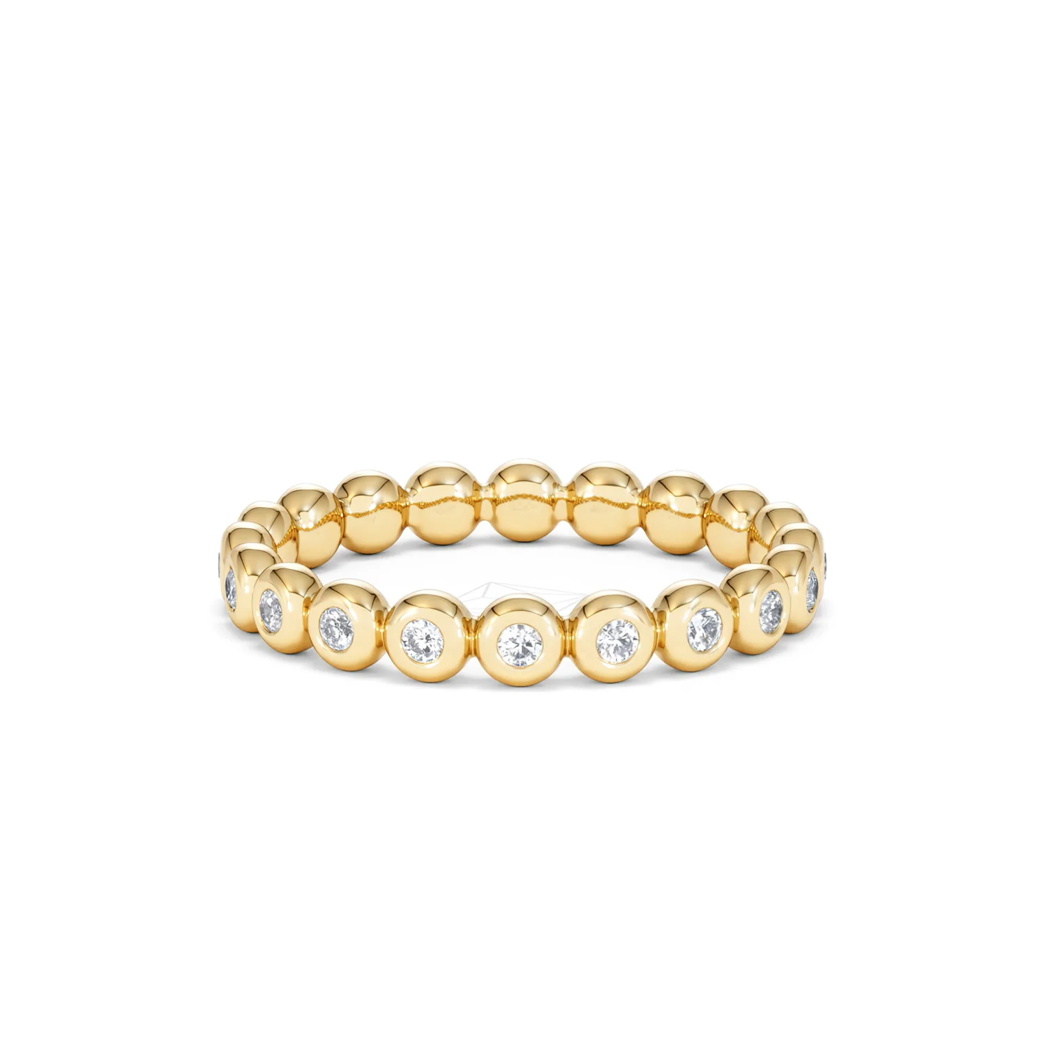 Bezel-Set Eternity Lab Diamond Ring 0.33ct in 18K Gold Vermeil - Image 14