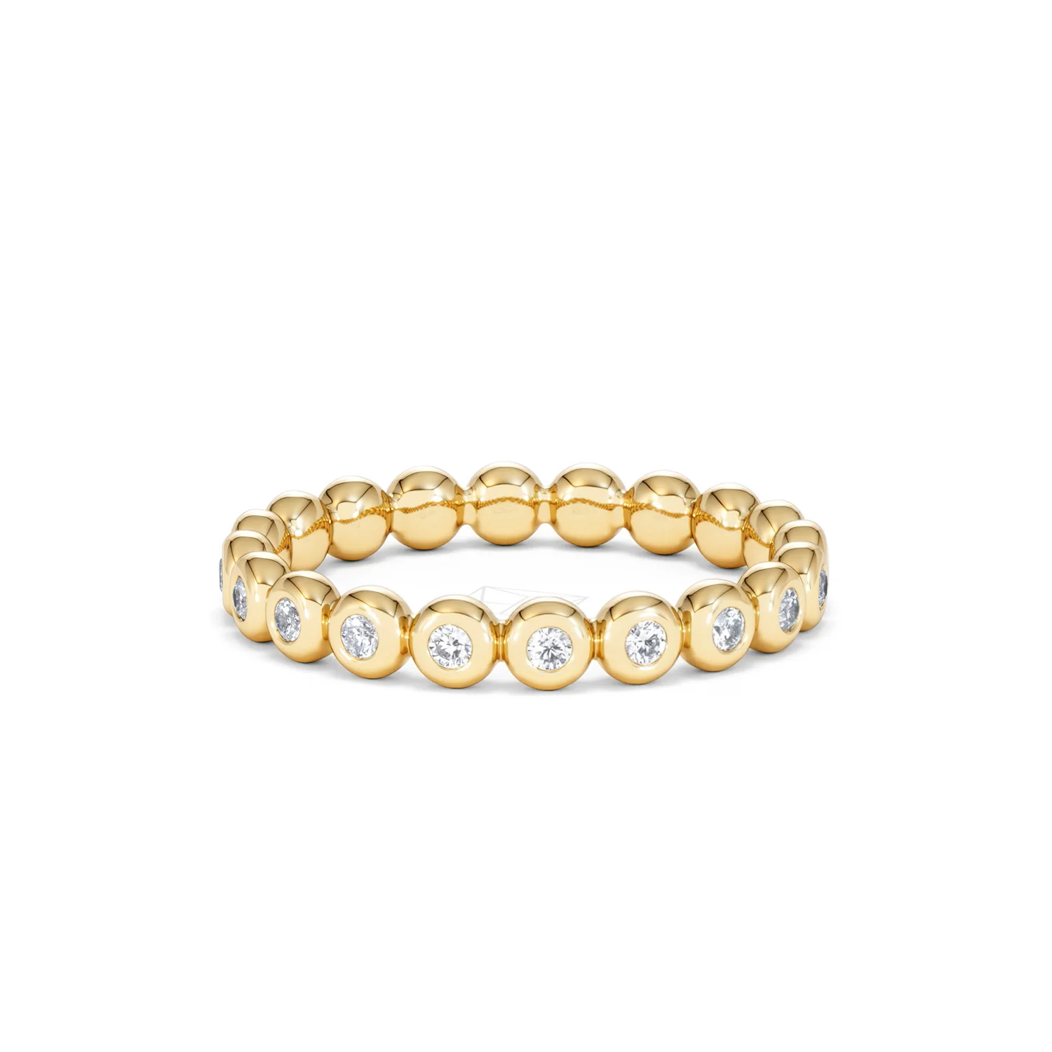 Bezel-Set Eternity Lab Diamond Ring 0.33ct in 18K Gold Vermeil - Image 15