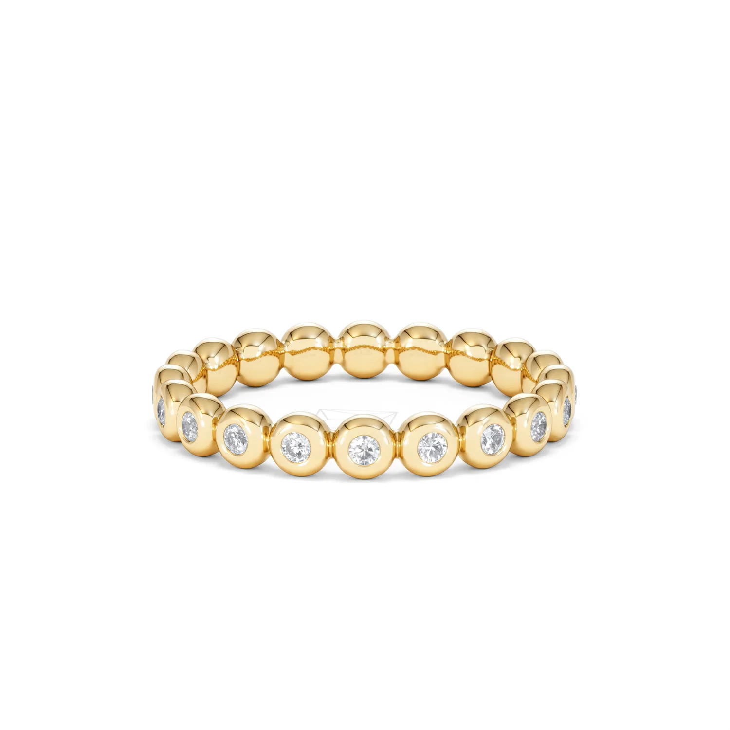 Bezel-Set Eternity Lab Diamond Ring 0.33ct in 18K Gold Vermeil - Image 18