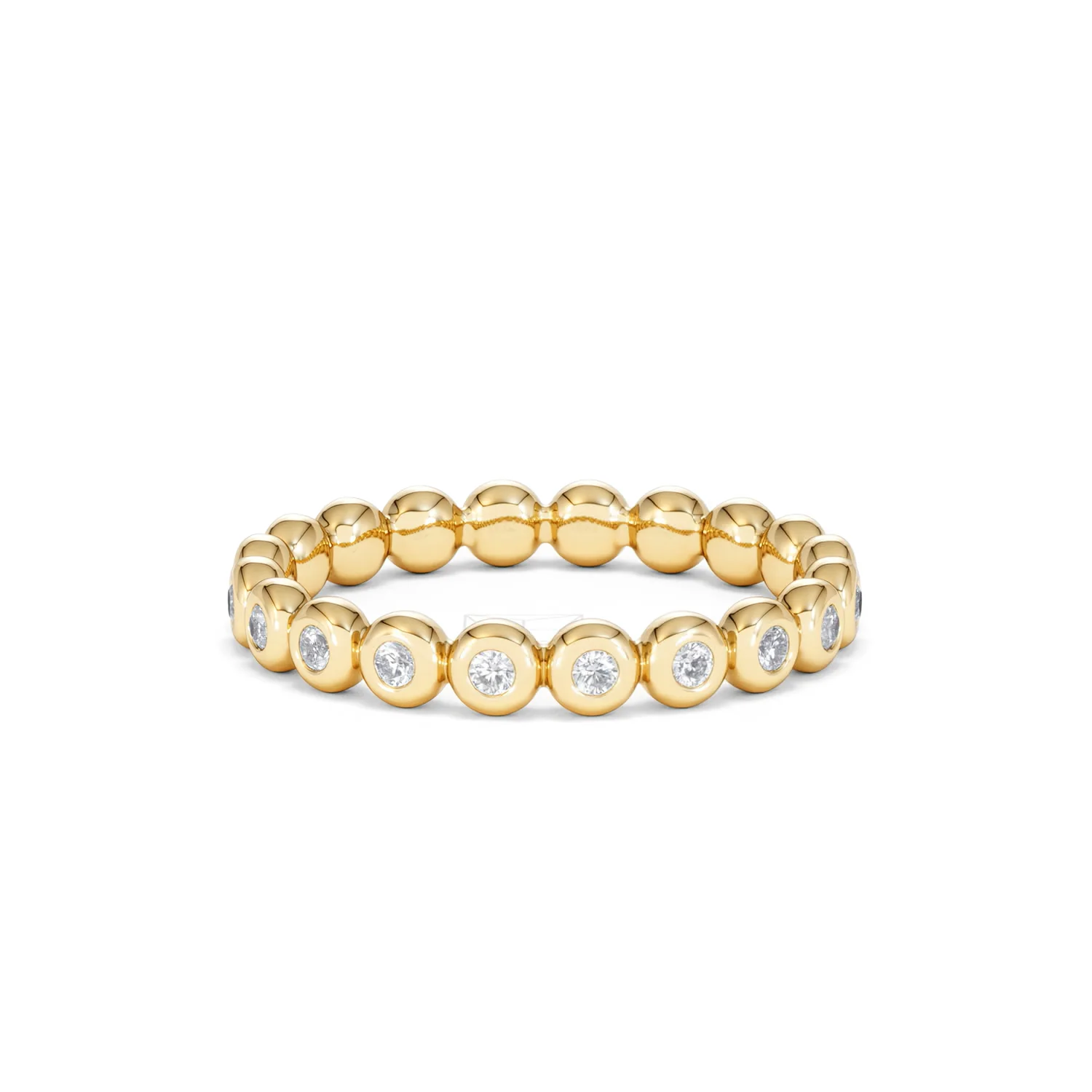 Bezel-Set Eternity Lab Diamond Ring 0.33ct in 18K Gold Vermeil - Image 20