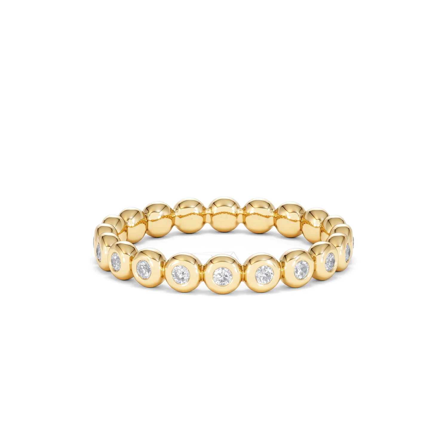 Bezel-Set Eternity Lab Diamond Ring 0.33ct in 18K Gold Vermeil - Image 22