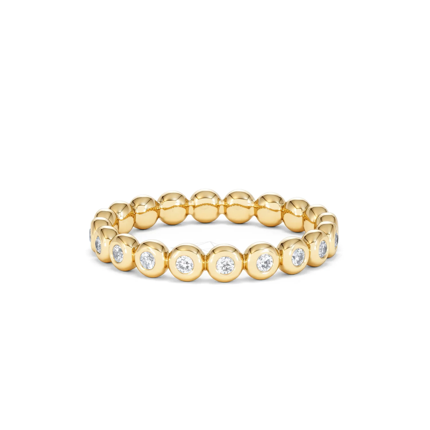 Bezel-Set Eternity Lab Diamond Ring 0.33ct in 18K Gold Vermeil - Image 27
