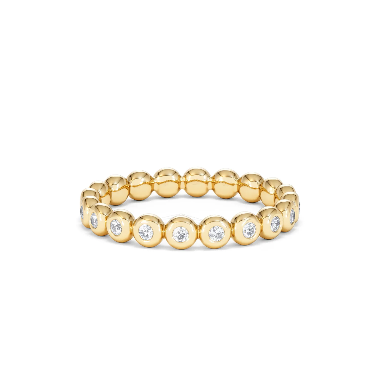 Bezel-Set Eternity Lab Diamond Ring 0.33ct in 18K Gold Vermeil - Image 29