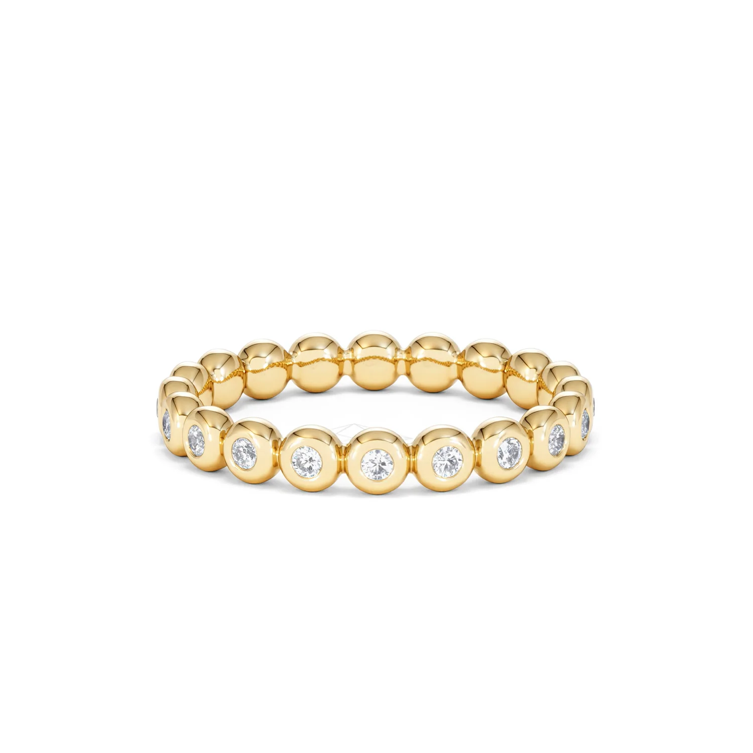 Bezel-Set Eternity Lab Diamond Ring 0.33ct in 18K Gold Vermeil - Image 30