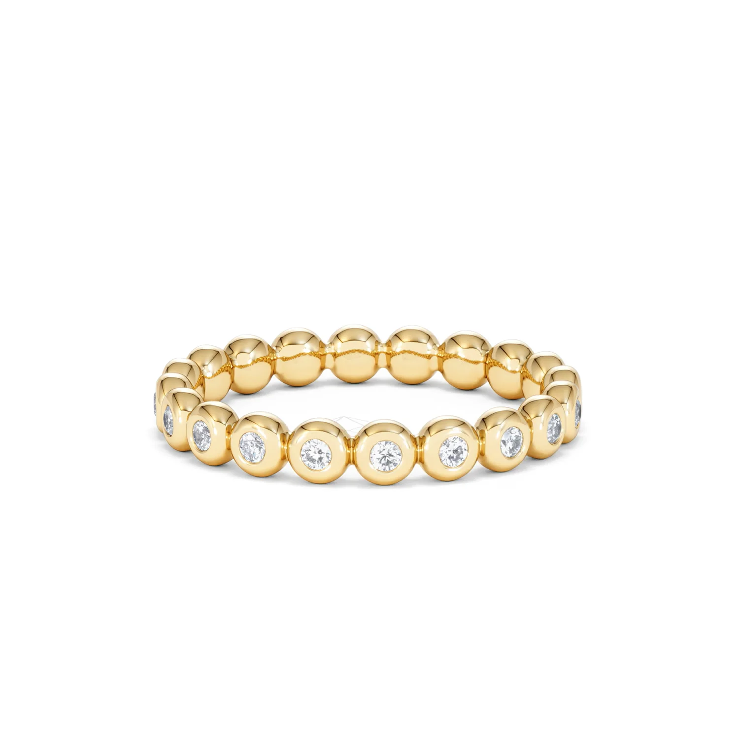 Bezel-Set Eternity Lab Diamond Ring 0.33ct in 18K Gold Vermeil - Image 31