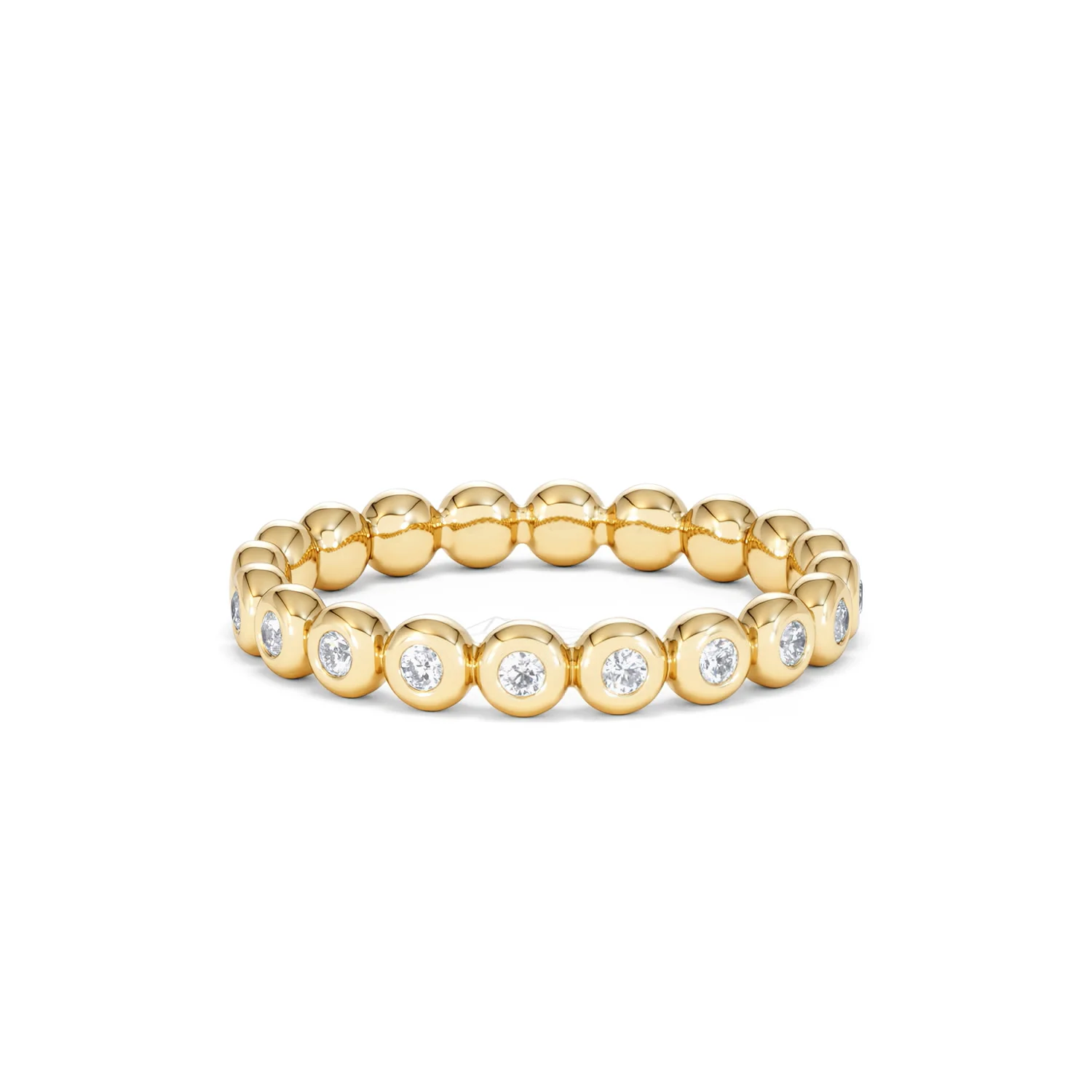 Bezel-Set Eternity Lab Diamond Ring 0.33ct in 18K Gold Vermeil - Image 33