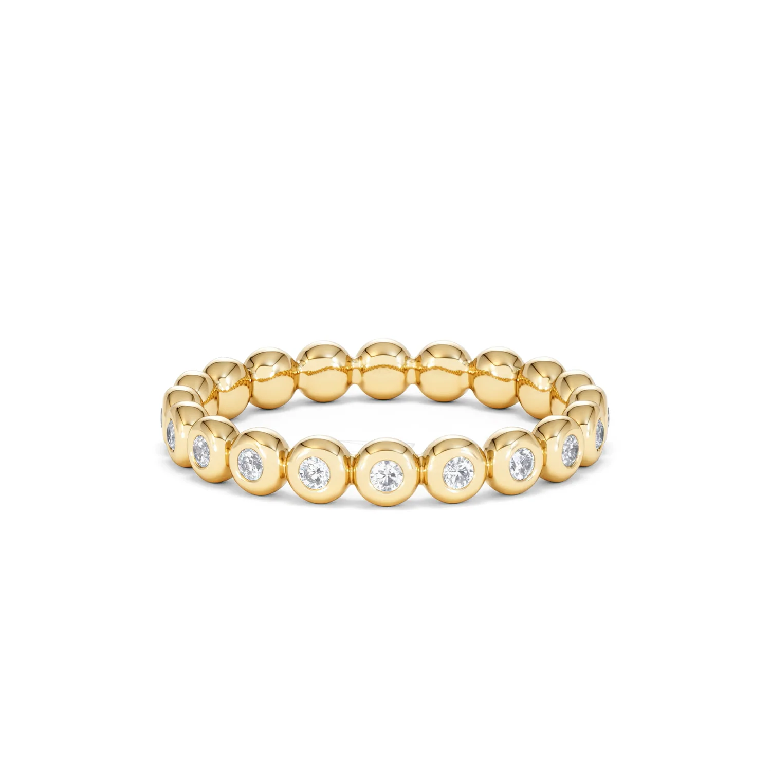 Bezel-Set Eternity Lab Diamond Ring 0.33ct in 18K Gold Vermeil - Image 38