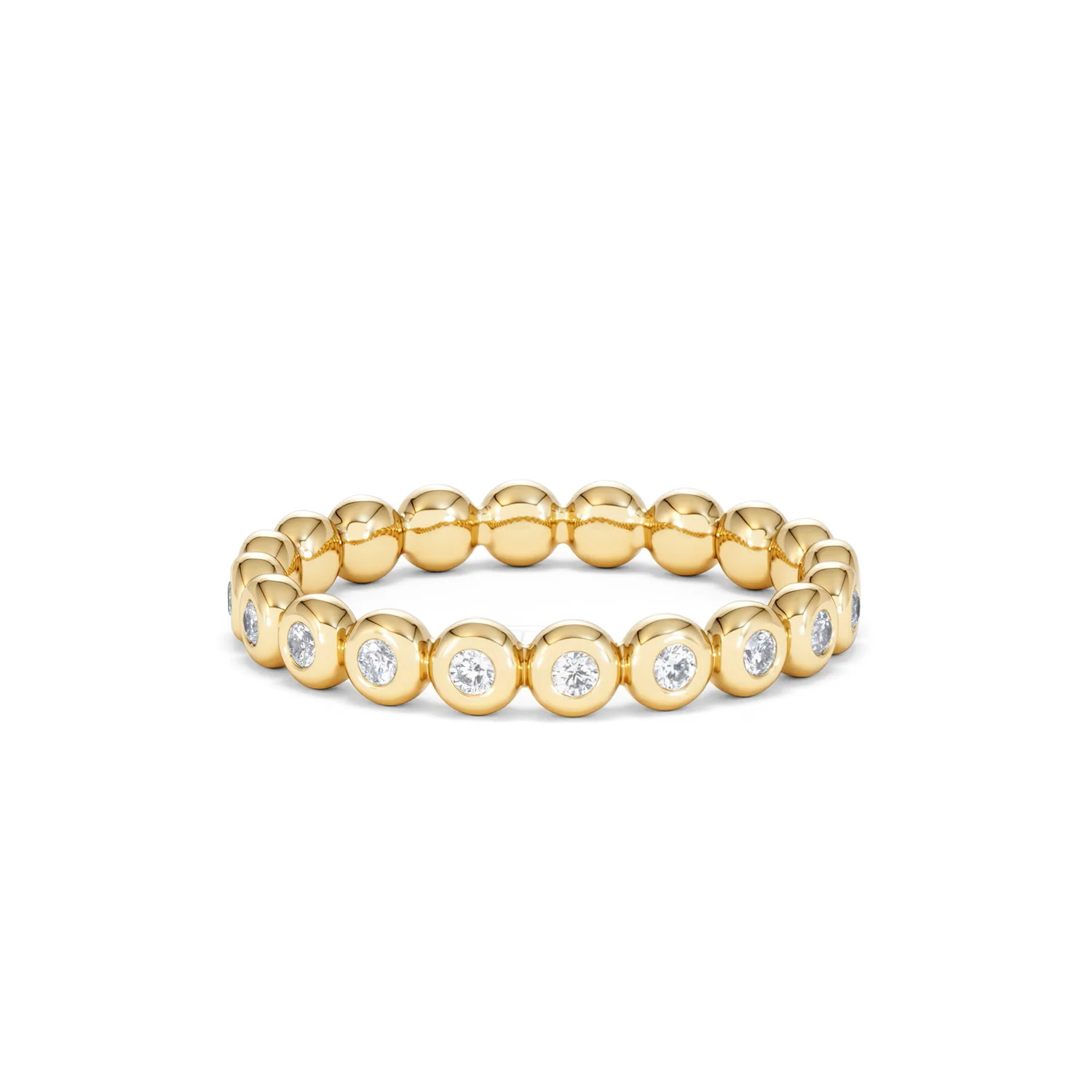 Bezel-Set Eternity Lab Diamond Ring 0.33ct in 18K Gold Vermeil - Image 39